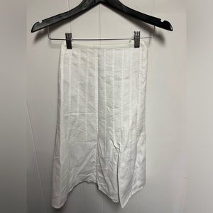 LOFT White Linen Mid-Length Skirt - Sz 12